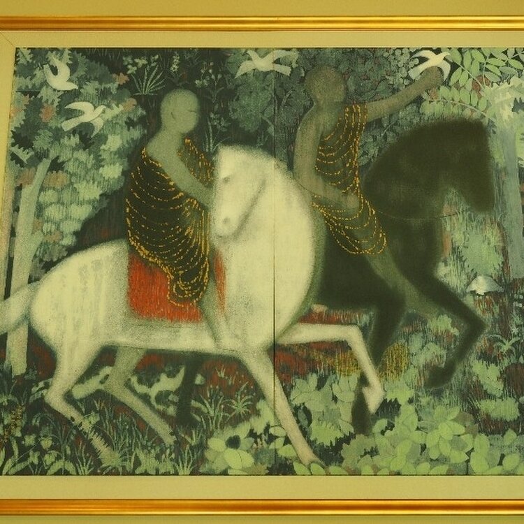 平山郁夫 西域の馬　限定番号197 額付き　タピスリー 平山郁夫 西域の馬 限定番号197 額付き タピスリー 芸術を楽しむ 2025年