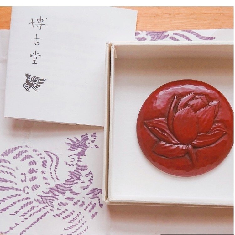 【未使用 美品】鎌倉彫 化粧鏡 桜柄 長手鏡 手鏡 長手鏡 桜 – 鎌倉彫 山水堂