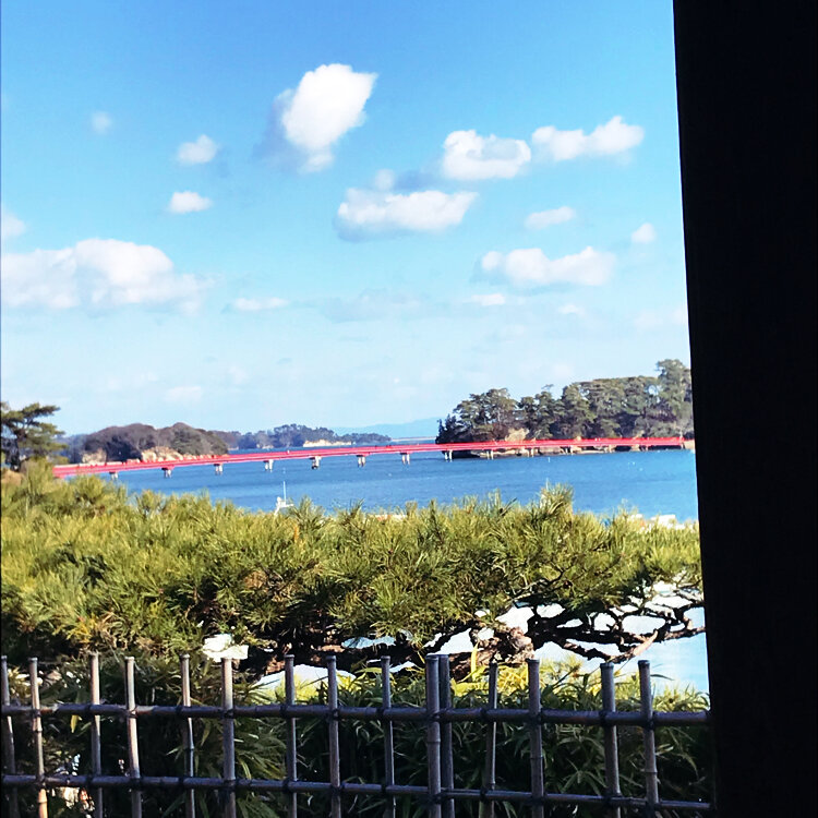 松島 観光桟橋前 水彩画(額入) 松島 観光桟橋前 水彩画(額入)