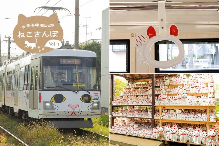 世田谷線ねこさんぽ＃1ーつり革も床も！内装まで猫だらけな電車にのって、招き猫発祥の地へ ｜ ことりっぷ