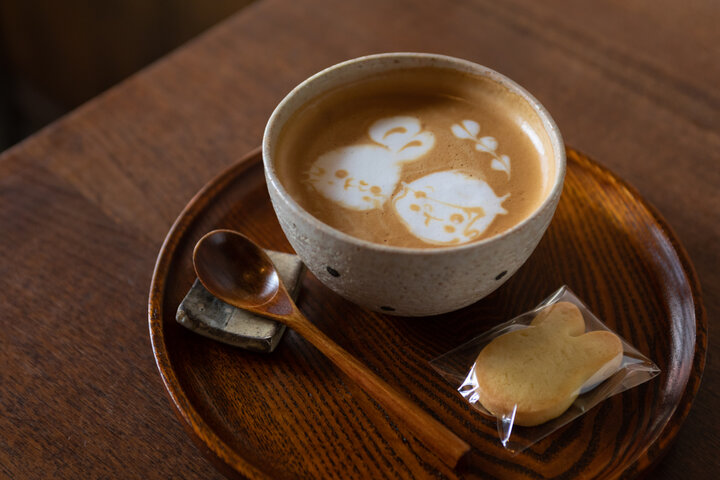 大阪 昭和町にある ラテアートが楽しみな長屋カフェ うさぎとぼく ことりっぷ