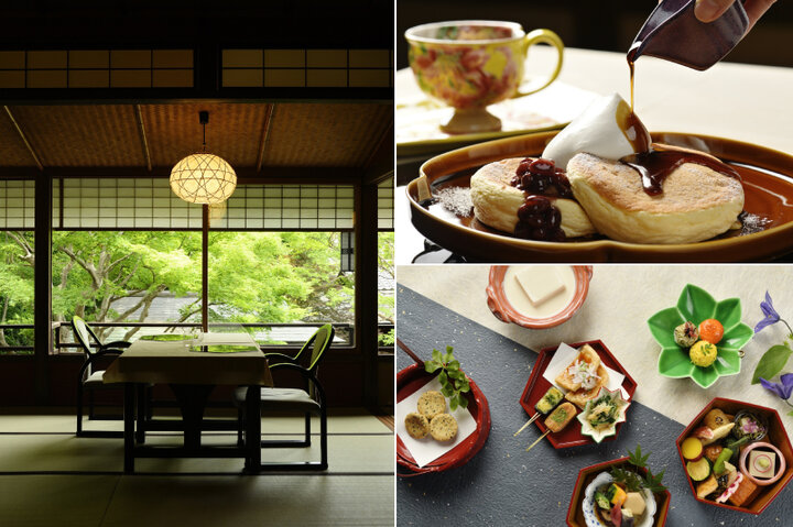 四季の日本庭園を眼下に望む、平日限定のダイニング和カフェ「茶寮 春街坂」オープン