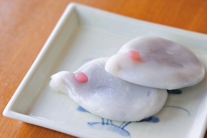 愛らしい鶴の形の「おしんこ餅」をおみやげに