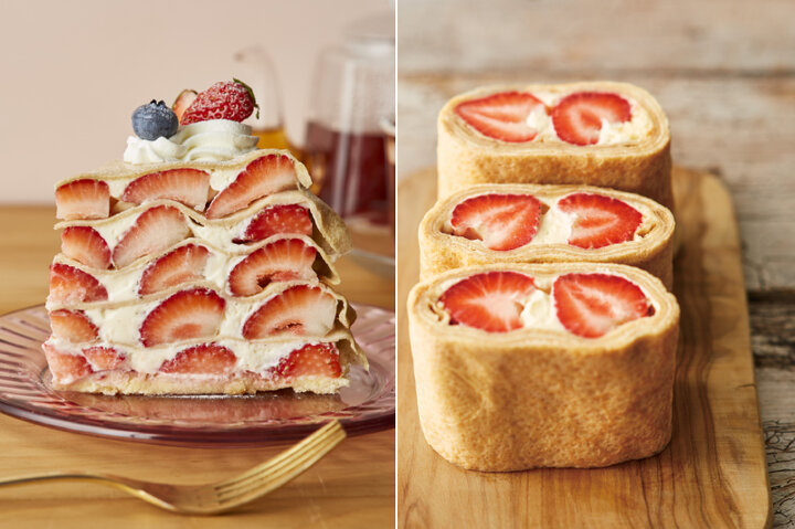 旬の苺をたっぷり使用♪「アフタヌーンティー・ラブアンドテーブル」苺のミルクレープ