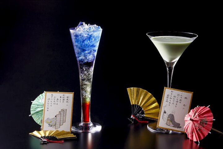 かるたの聖地で味わう「百人一首カクテル」琵琶湖ホテル つのる恋心や早春の情景を色鮮やかなカクテルで表現