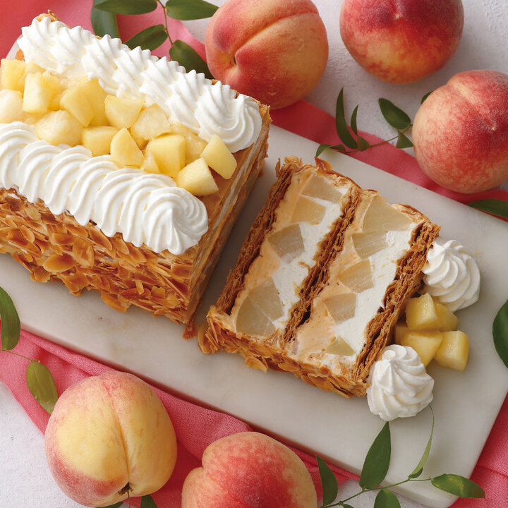 夏限定♪ 桃づくしのひんやりスイーツ「キハチ 青山本店」白桃パイ、桃