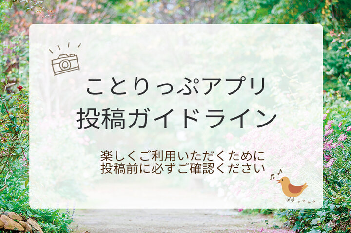 ことりっぷアプリ 投稿ガイドライン