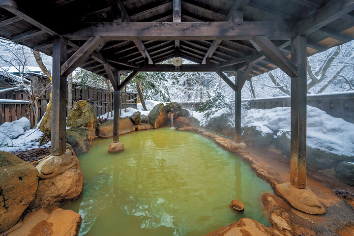 【平湯温泉】雪景色と豊富なお湯が楽しめる温泉の里