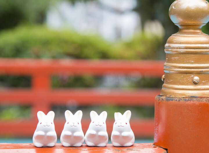 令和の狛うさぎもお目見え！「東天王 岡﨑神社」で干支のうさぎに新年の幸せ祈願♪