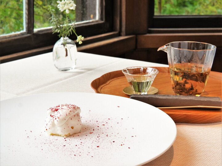 中国茶と王道のショートケーキ