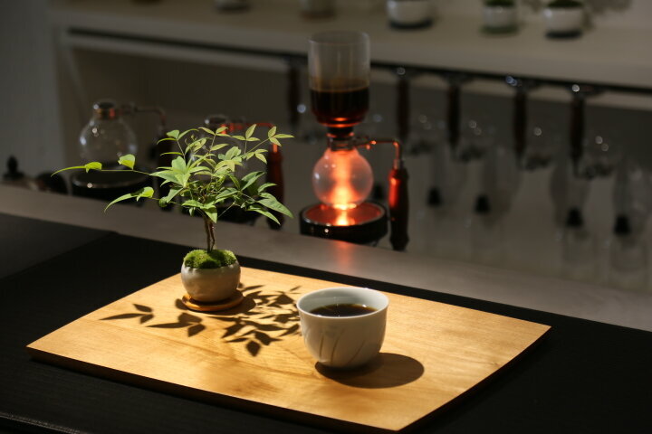 丁寧に淹れたコーヒーや日本茶をじっくりと味わえるサイフォン専門店「彩盆の間」