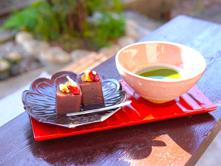 抹茶で楽しむ和と洋の素材のマリアージュ