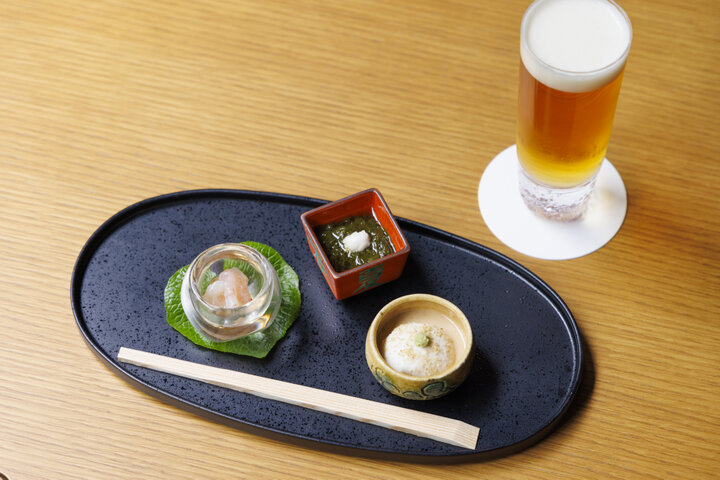 おつまみで人気の「本日の前菜三種盛り合わせ」