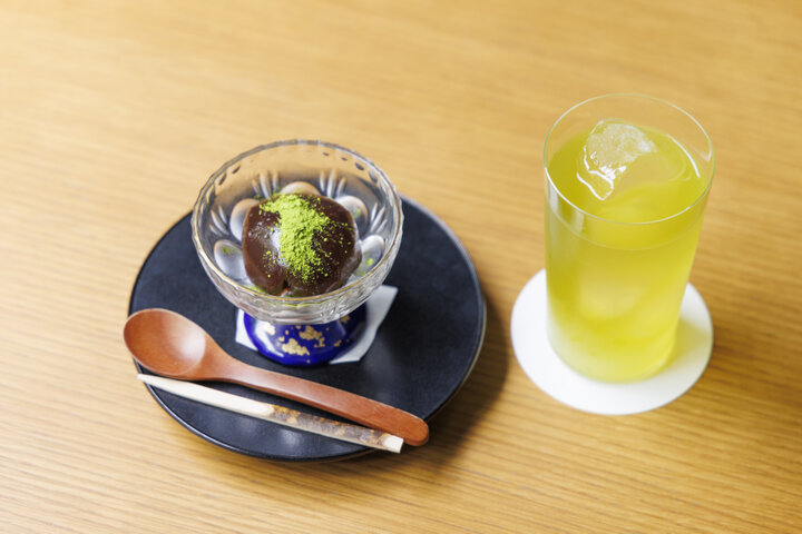 甘味メニューはぜひ「あんわらび餅」を
